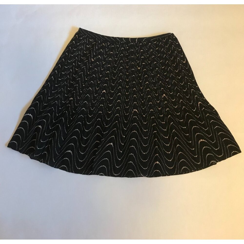 Kate Spade New York Black & Tan Pleated Mini Skirt, Size 4 (US)